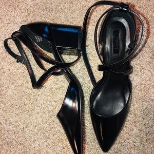 Black, Strappy Heels